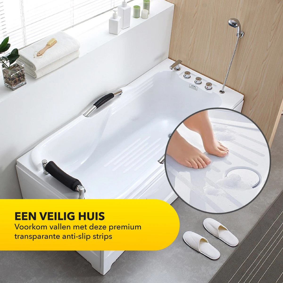 RX Goods 25 Stuks Zelfklevende Anti Slip Strips Stickers – 2 Cm X 40 Cm - Met Schraper – Transparante Tape 5 RX Goods 25 Stuks Zelfklevende Anti Slip Strips Stickers – 2 Cm X 40 Cm - Met Schraper – Transparante Tape - Afbeelding 5