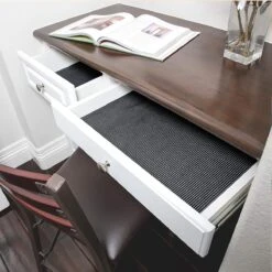 SWILIX ® Antislipmat Voor Kasten En Lades, Douchemat - Badkamermat - Badmat, Dienblad, Vloer - 4 Meter Rol - Anti Slip Mat - 400 X 30 Cm - Zwart -Badkamerproducten 1200x1200 2176