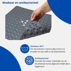 Douchemat - Antislipmat - Douchemat Antislip - Badmat - Badmat Antislip - Grijs - Antislipmat Douche - 53cm X 53cm - BPA Vrij - Antibacterieel - Antislip - Wasbaar- EJC Products 9 Douchemat - Antislipmat - Douchemat Antislip - Badmat - Badmat Antislip - Grijs - Antislipmat Douche - 53cm X 53cm - BPA Vrij - Antibacterieel - Antislip - Wasbaar- EJC Products -Badkamerproducten 1200x1200 2182
