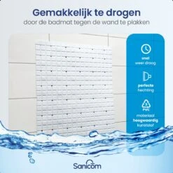 Merkloos Douchemat - Antislip Mat - Antislipmat Douche - Badmat - ​​Schimmelbestendig - Met Zuignappen - Wasbaar - Wit -Badkamerproducten 1200x1200 2188