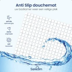 Merkloos Douchemat - Antislip Mat - Antislipmat Douche - Badmat - ​​Schimmelbestendig - Met Zuignappen - Wasbaar - Wit -Badkamerproducten 1200x1200 2191