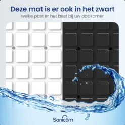 Merkloos Douchemat - Antislip Mat - Antislipmat Douche - Badmat - ​​Schimmelbestendig - Met Zuignappen - Wasbaar - Wit -Badkamerproducten 1200x1200 2192