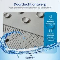 Merkloos Douchemat - Antislip Mat - Antislipmat Douche - Badmat - Schimmelbestendig - Met Zuignappen - Wasbaar - Grijs 13 Merkloos Douchemat - Antislip Mat - Antislipmat Douche - Badmat - Schimmelbestendig - Met Zuignappen - Wasbaar - Grijs -Badkamerproducten 1200x1200 2213