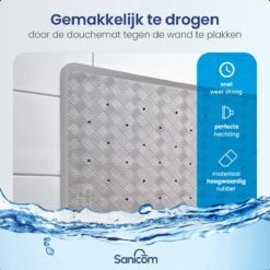 Merkloos Douchemat - Antislip Mat - Antislipmat Douche - Badmat - Schimmelbestendig - Met Zuignappen - Wasbaar - Grijs 15 Merkloos Douchemat - Antislip Mat - Antislipmat Douche - Badmat - Schimmelbestendig - Met Zuignappen - Wasbaar - Grijs -Badkamerproducten 1200x1200 2215