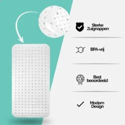 The Original - Douchemat Antislip - Wit - 88x40cm - Antislipmat Badmat Voor Bad & Douche - Anti Slip Mat Met Zuignappen -Badkamerproducten 1200x1200 2235