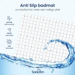 Merkloos Badmat Antislip - Douchemat - Antislipmat Bad - Antislipmat Douche - Schimmelbestendig - Met Zuignappen - Wasbaar - Wit -Badkamerproducten 1200x1200 2242