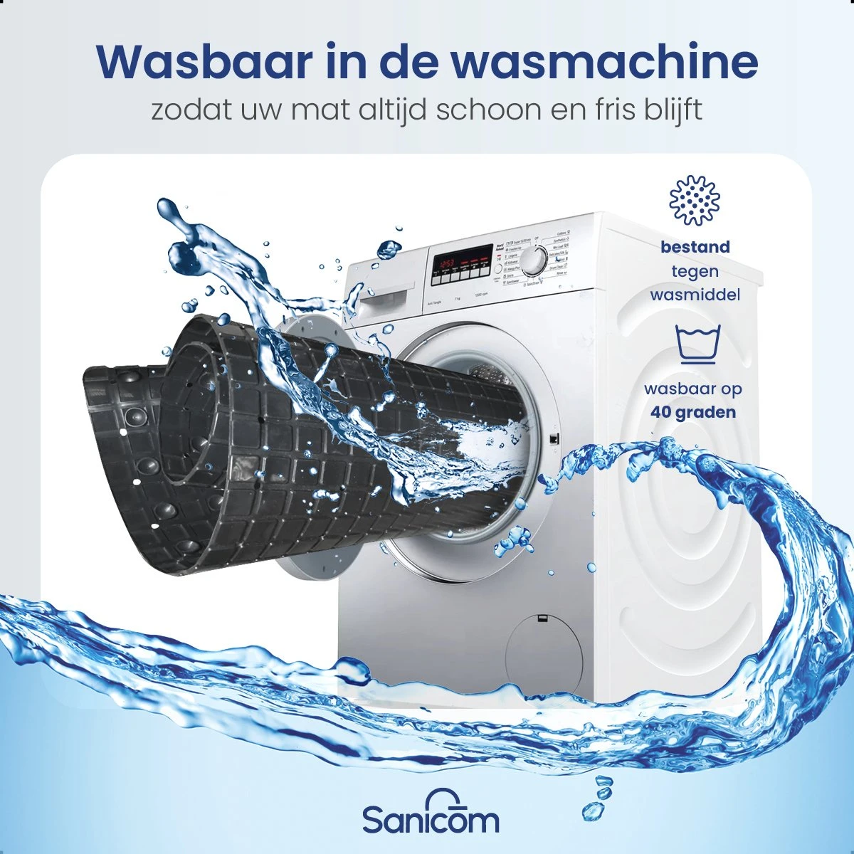 Merkloos Badmat Antislip - Douchemat - Antislipmat Bad - Antislipmat Douche - Schimmelbestendig - Met Zuignappen - Wasbaar - Zwart 2 Merkloos Badmat Antislip - Douchemat - Antislipmat Bad - Antislipmat Douche - Schimmelbestendig - Met Zuignappen - Wasbaar - Zwart - Afbeelding 2