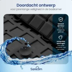 Merkloos Badmat Antislip - Douchemat - Antislipmat Bad - Antislipmat Douche - Schimmelbestendig - Met Zuignappen - Wasbaar - Zwart 12 Merkloos Badmat Antislip - Douchemat - Antislipmat Bad - Antislipmat Douche - Schimmelbestendig - Met Zuignappen - Wasbaar - Zwart -Badkamerproducten 1200x1200 2253