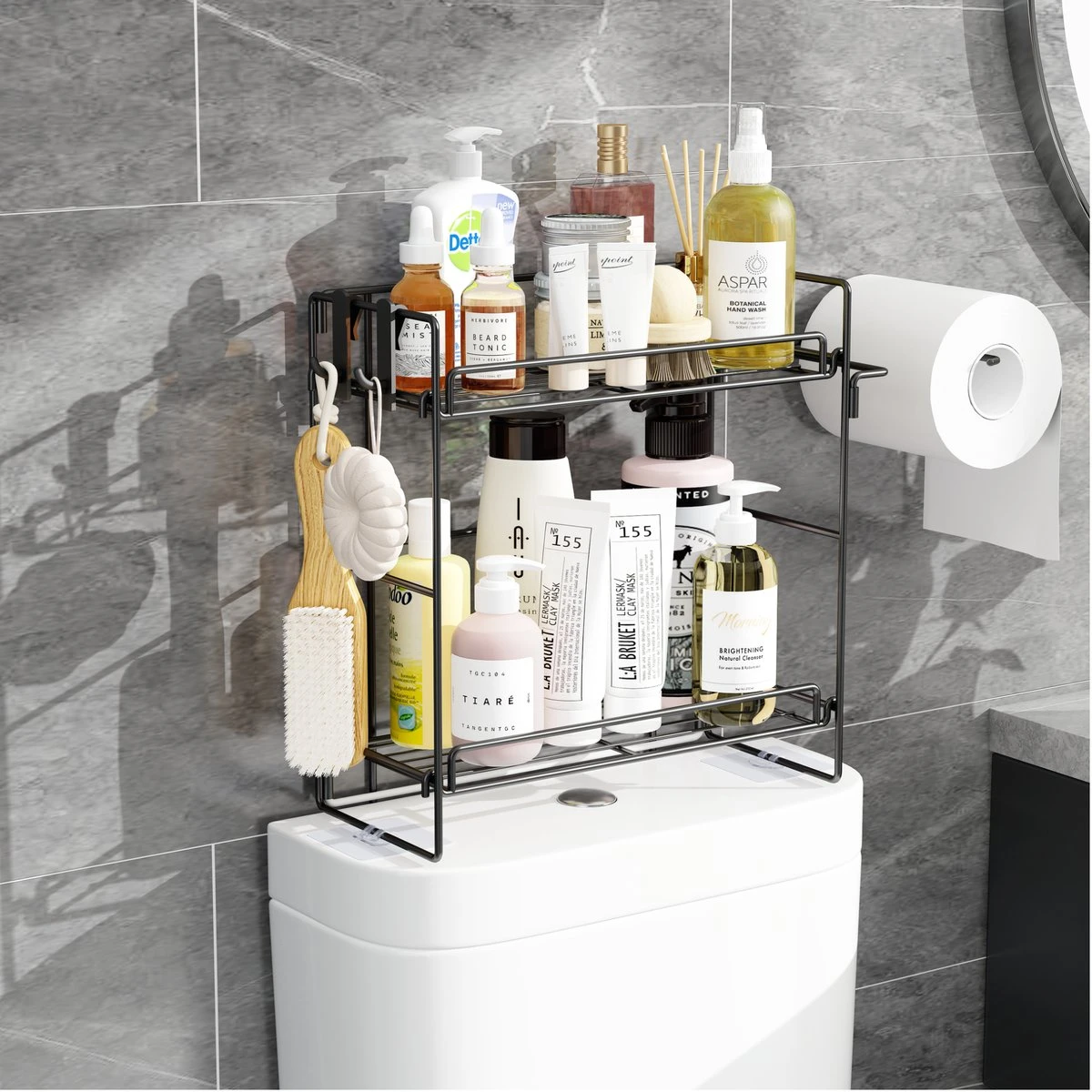 AlShiha®WC Rek - Toiletrolhouder - Badkamer Rek - Zelfklevend (zonder Boren) - Wc Rolhouder - Doucherek Hangend- Badkamerrek - Doucherek - Doucherek Zonder Boren - Toiletrolhouder - Toiletrolhouder Met Plankje 10 AlShiha®WC Rek - Toiletrolhouder - Badkamer Rek - Zelfklevend (zonder Boren) - Wc Rolhouder - Doucherek Hangend- Badkamerrek - Doucherek - Doucherek Zonder Boren - Toiletrolhouder - Toiletrolhouder Met Plankje - Afbeelding 10