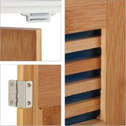 Relaxdays Wastafelonderkast Bamboe - Wastafelkast - Badkamerkast - Onderkast - Wit-bruin -Badkamerproducten 1200x1200 2369