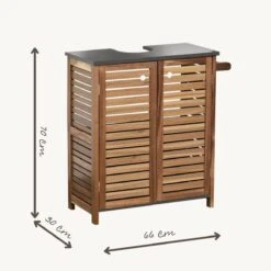 Merkloos Halmstad - Wastafel Onderkast - Wastafelmeubel - Badkamerkast - Met Handoekhouder - Acacia - H70 X B66 X D30 5 Merkloos Halmstad - Wastafel Onderkast - Wastafelmeubel - Badkamerkast - Met Handoekhouder - Acacia - H70 X B66 X D30 -Badkamerproducten 1200x1200 2443
