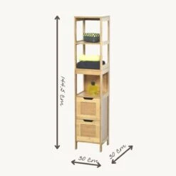 Merkloos Kiruna - Badkamerkast - Badkamerkasten Hoog - Kolomkast Badkamer - Badkamermeubel - Bamboe - 144,5 X 30 X 30 Cm 5 Merkloos Kiruna - Badkamerkast - Badkamerkasten Hoog - Kolomkast Badkamer - Badkamermeubel - Bamboe - 144,5 X 30 X 30 Cm -Badkamerproducten 1200x1200 2484