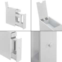 Niskast Badkamerkast Met 2 Lades 58x16x48 Cm Wit -Badkamerproducten 1200x1200 2492