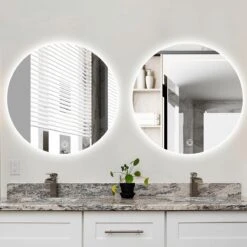 SensaHome - Ronde Badkamerspiegel Frameloos Met LED Verlichting - Wandspiegel - 60CM 12 SensaHome - Ronde Badkamerspiegel Frameloos Met LED Verlichting - Wandspiegel - 60CM -Badkamerproducten 1200x1200 2552