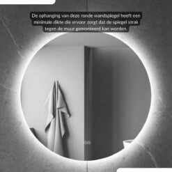 SensaHome - Ronde Badkamerspiegel Frameloos Met LED Verlichting - Wandspiegel - 60CM 18 SensaHome - Ronde Badkamerspiegel Frameloos Met LED Verlichting - Wandspiegel - 60CM -Badkamerproducten 1200x1200 2557