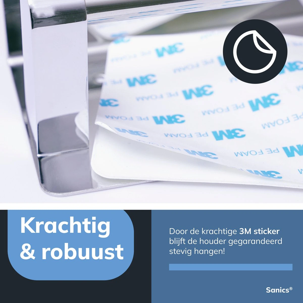 Sanics WC Rolhouder Zilver – Toiletrolhouder Zonder Boren – Met Plankje - Zelfklevend - RVS 6 Sanics WC Rolhouder Zilver – Toiletrolhouder Zonder Boren – Met Plankje - Zelfklevend - RVS - Afbeelding 6