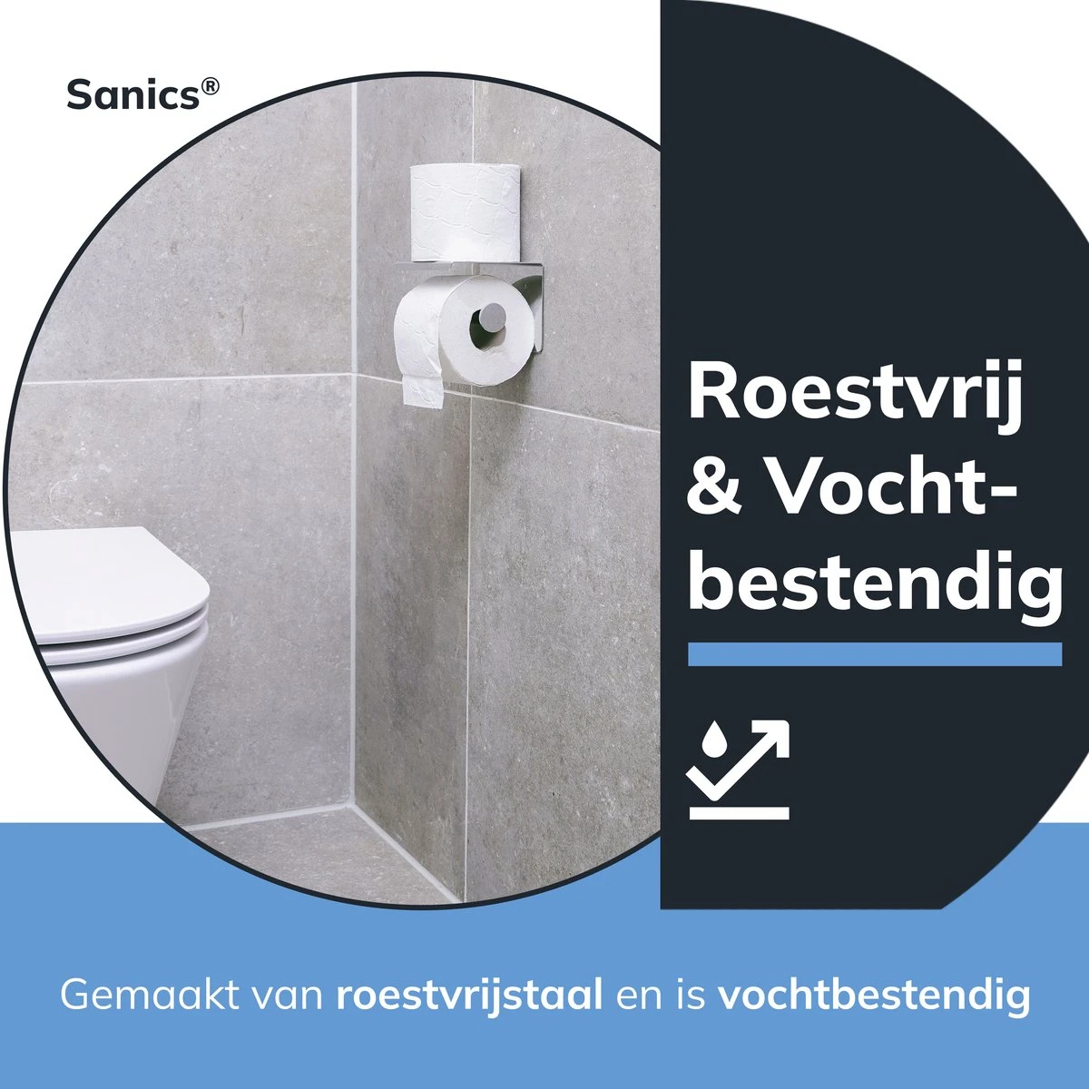 Sanics WC Rolhouder Zilver – Toiletrolhouder Zonder Boren – Met Plankje - Zelfklevend - RVS 9 Sanics WC Rolhouder Zilver – Toiletrolhouder Zonder Boren – Met Plankje - Zelfklevend - RVS - Afbeelding 9
