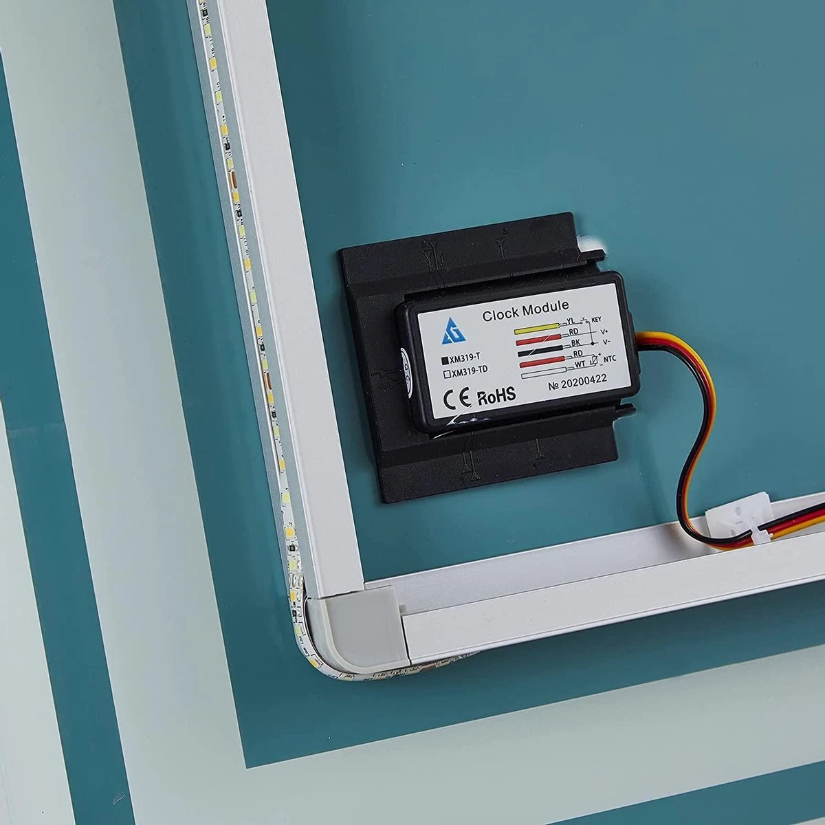 LED Badkamer Spiegel 120x 60 Cm, Digitale Klok, Dimbaar, Anticondensfunctie 5 LED Badkamer Spiegel 120x 60 Cm, Digitale Klok, Dimbaar, Anticondensfunctie - Afbeelding 5