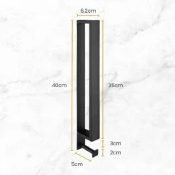 Home4u® - Handdoekrek Badkamer - Handdoekstang - Handdoekenrek Badkamer - 40CM - Met Hanger -Badkamerproducten 1200x1200 285