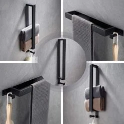 Home4u® - Handdoekrek Badkamer - Handdoekstang - Handdoekenrek Badkamer - 40CM - Met Hanger -Badkamerproducten 1200x1200 287