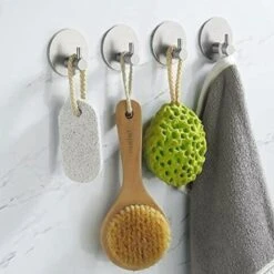 4x Handdoekhaakjes (Zelfklevend) Van RVS Zilver – Zelfklevende Haakjes – Wandhaak – Handdoekhouder – Ophanghaken Voor Keuken Of Badkamer (Accessoires) -Badkamerproducten 1200x1200 309