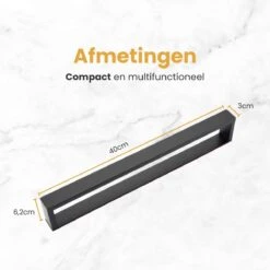 Home4u® - Handdoekrek Badkamer - Handdoekstang - Handdoekenrek Badkamer - 40CM - Zelfklevend -Badkamerproducten 1200x1200 314