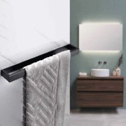 Home4u® - Handdoekrek Badkamer - Handdoekstang - Handdoekenrek Badkamer - 40CM - Zelfklevend -Badkamerproducten 1200x1200 318