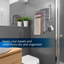 Handdokenrek Badkamer - Handdoekhouder RVS 180¬∞ Draaibare Badhanddoekhouder Met 6 Armen Zwenkarm Handdoekenrek Wandmontage Met Haken Badkamerhanddoekhouders Voor Badkamer, Keuken En Kledingkast - (WK 02123) -Badkamerproducten 1200x1200 335