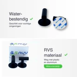 EAVY 2 Stuks Zelfklevende Handdoekhaakjes - Handdoekhouders - Plakhaakjes - Zwart -Badkamerproducten 1200x1200 366