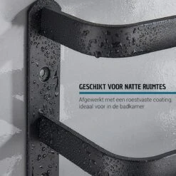 Vannons - Handdoekrek - Handdoekrek Badkamer - 2 Handdoeken - Zwart -Badkamerproducten 1200x1200 380