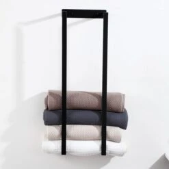 Liviner Stainless Handdoekrek - Handdoekrek Badkamer - Zwart - Handdoekenrek - Handdoekhouder - RVS -Badkamerproducten 1200x1200 400