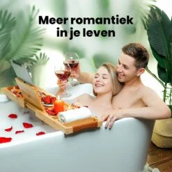RelaxTub® Badplank - Badplank Voor In Bad - Badrek - Verstelbaar - Anti Slip - Badplank Bamboe - Badplank Hout - Badrekje Inclusief Boekenhouder, Tablethouder & Spiegel -Badkamerproducten 1200x1200 42