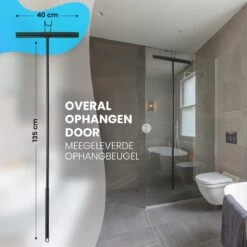 Vloertrekker Met Steel - Vloerwisser Voor In Badkamer - Watertrekker Douche - Douchewisser Zwart -Badkamerproducten 1200x1200 437