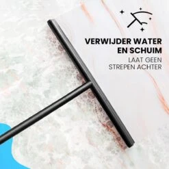 Vloertrekker Met Steel - Vloerwisser Voor In Badkamer - Watertrekker Douche - Douchewisser Zwart -Badkamerproducten 1200x1200 438
