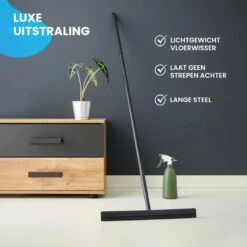 Vloertrekker Met Steel - Vloerwisser Voor In Badkamer - Watertrekker Douche - Douchewisser Zwart -Badkamerproducten 1200x1200 439