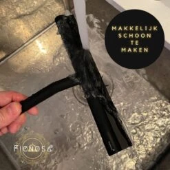 Fienosa Douchewisser Anti Kras Siliconen - Zachte Glashaak - Zwart -Badkamerproducten 1200x1200 443