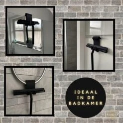 Fienosa Douchewisser Anti Kras Siliconen - Zachte Glashaak - Zwart -Badkamerproducten 1200x1200 447