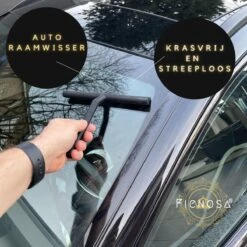 Fienosa Douchewisser Anti Kras Siliconen - Zachte Glashaak - Zwart -Badkamerproducten 1200x1200 448