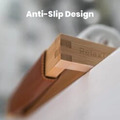 RelaxTub® Badplank - Badplank Voor In Bad - Badrek - Verstelbaar - Anti Slip - Badplank Bamboe - Badplank Hout - Badrekje Inclusief Boekenhouder, Tablethouder & Spiegel -Badkamerproducten 1200x1200 45