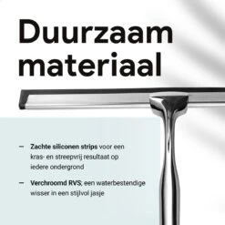 Douchewisser Met Ophanghaak En 2 Extra Strips - Raamwisser Voor Douche - Raamtrekker Chroom 16 Douchewisser Met Ophanghaak En 2 Extra Strips - Raamwisser Voor Douche - Raamtrekker Chroom -Badkamerproducten 1200x1200 471