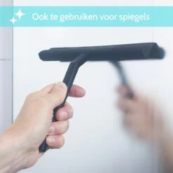 Douchewisser Zwart Met Magneetstrip - Badkamer Accessoires - Raamwisser - Trekker Douche - Silicone - 21cm X 20cm -Badkamerproducten 1200x1200 498