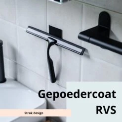 Douchewisser Met Ophanghaak En 2 Extra Strips - Raamwisser Voor Douche - Raamtrekker Zwart -Badkamerproducten 1200x1200 508