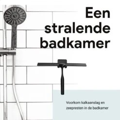 Douchewisser Met Ophanghaak En 2 Extra Strips - Raamwisser Voor Douche - Raamtrekker Zwart -Badkamerproducten 1200x1200 512