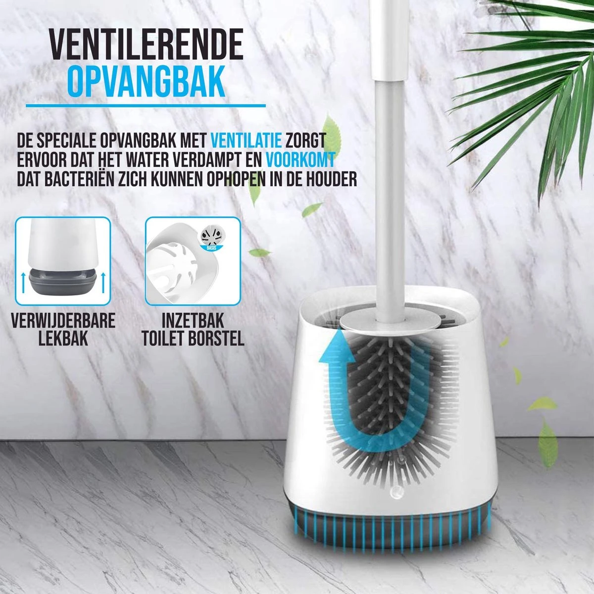 Strex Toiletborstel Siliconen Met Houder - Sneldrogend, Hygiënisch & Antibacteriële Werking - WC Borstel - Toilet Borstel Houder 3 Strex Toiletborstel Siliconen Met Houder - Sneldrogend, Hygiënisch & Antibacteriële Werking - WC Borstel - Toilet Borstel Houder - Afbeelding 3