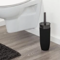 Sealskin Bloom Toiletborstel Met Houder Vrijstaand - Zwart -Badkamerproducten 1200x1200 533