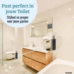 Mmoods WC Borstel Met Houder Hangend Zwart - Toiletborstel Siliconen Industrieel Design -Badkamerproducten 1200x1200 546