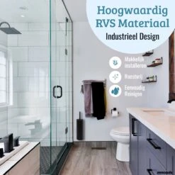 Mmoods WC Borstel Met Houder Hangend Zwart - Toiletborstel Siliconen Industrieel Design -Badkamerproducten 1200x1200 547