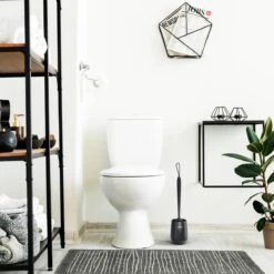 Toiletborstel Met Houder - WC Borstel - Vrijstaand - Siliconen - Zwart -Badkamerproducten 1200x1200 574
