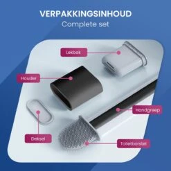 Roegaarden WC Borstel Met Houder – Toiletborstel – Siliconen – Vrijstaand En Hangend – Zwart -Badkamerproducten 1200x1200 581