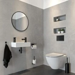 Tiger Noon Toiletborstel Met Houder Vrijstaand - Zwart -Badkamerproducten 1200x1200 598